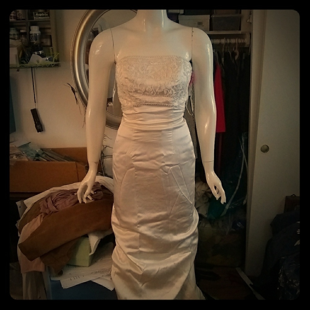 Dreams couture real silk beaded gown